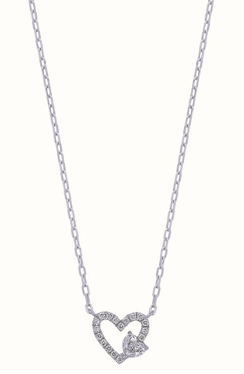 Audrey Diamond Heart Pendant Necklace (Online Trunk Show)