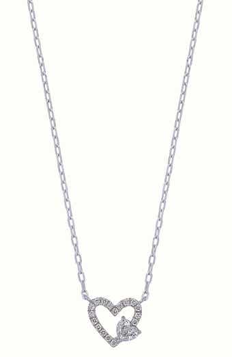 Audrey Diamond Heart Pendant Necklace