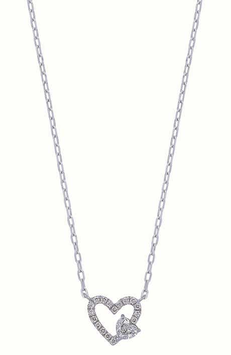 Audrey Diamond Heart Pendant Necklace