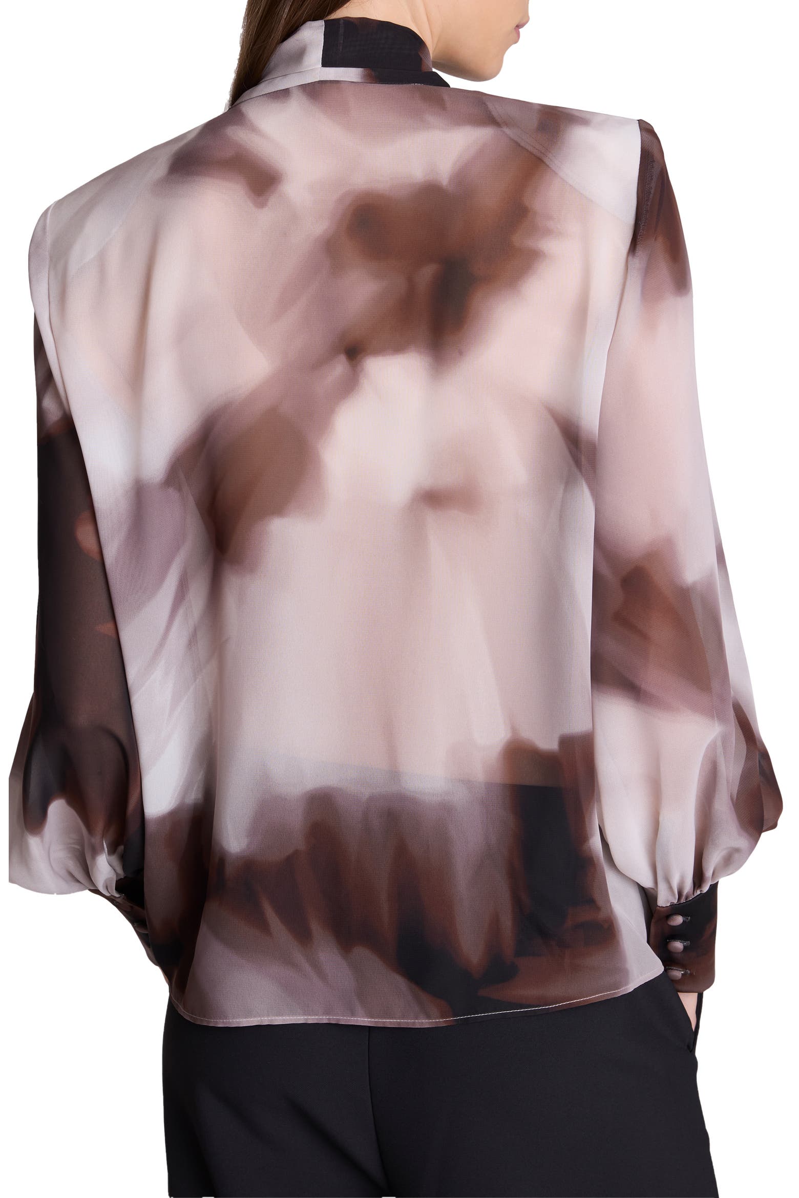 Lace Balloo Color Kenneth Cole Tie Neck Balloon Sleeve Top (Women) | Nordstrom