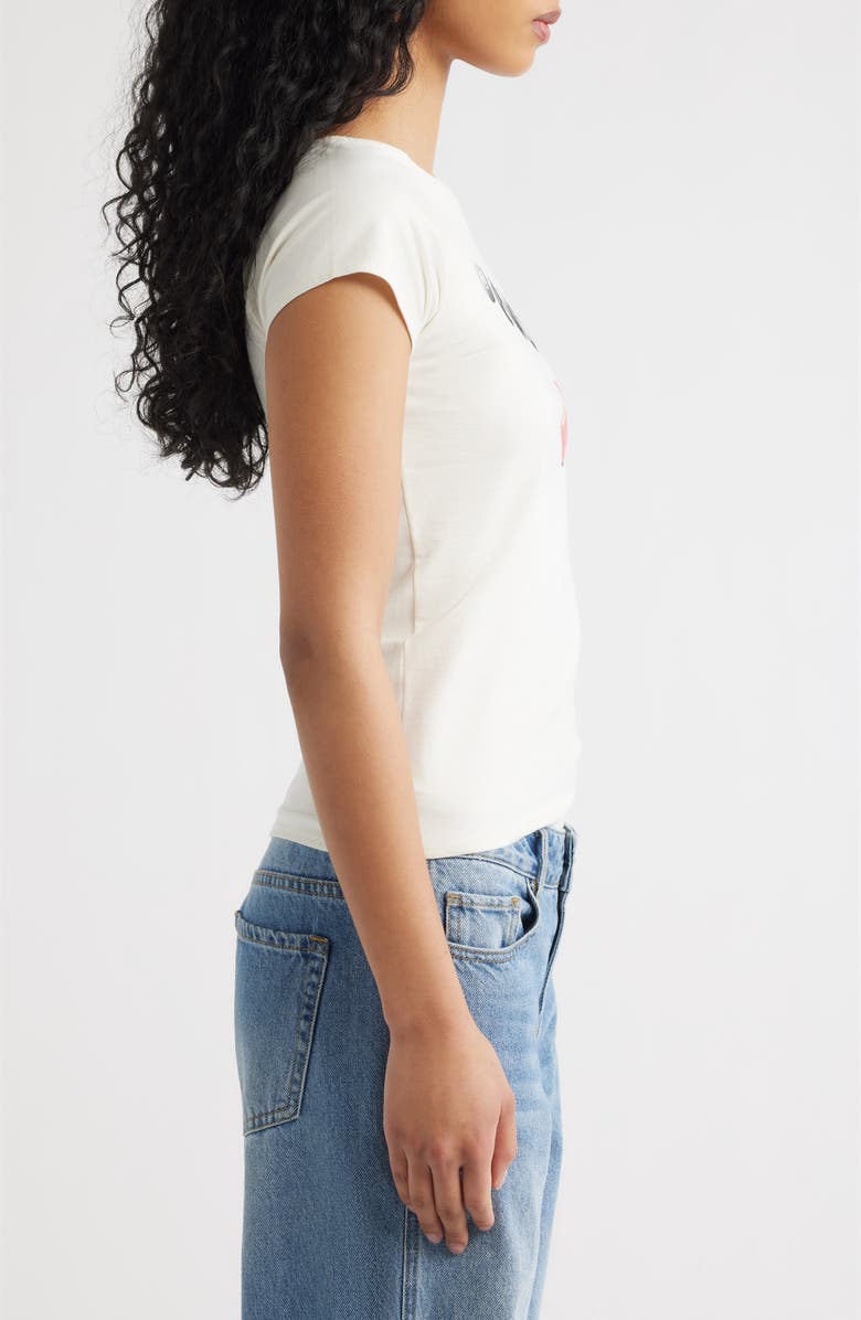 Vinyl Icons Lucky U Graphic Baby Tee, Alternate, color, Marshmallow