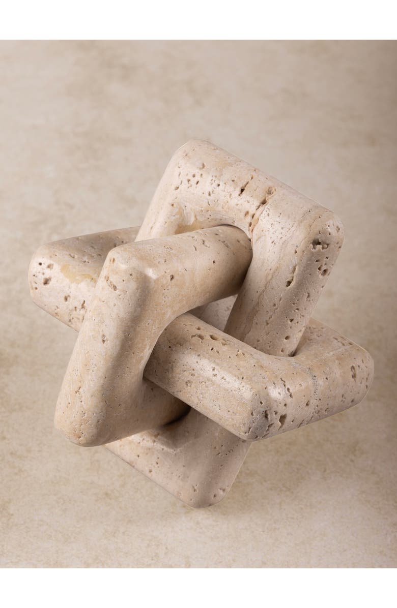 GAURI KOHLI Otago Small Travertine Knot, Main, color, Beige