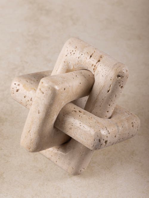 Gauri Kohli Otago Small Travertine Knot In Sand