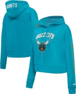 PRO STANDARD Women's Pro Standard Teal Charlotte Hornets 2023/24 City Edition Cropped Pullover Hoodie