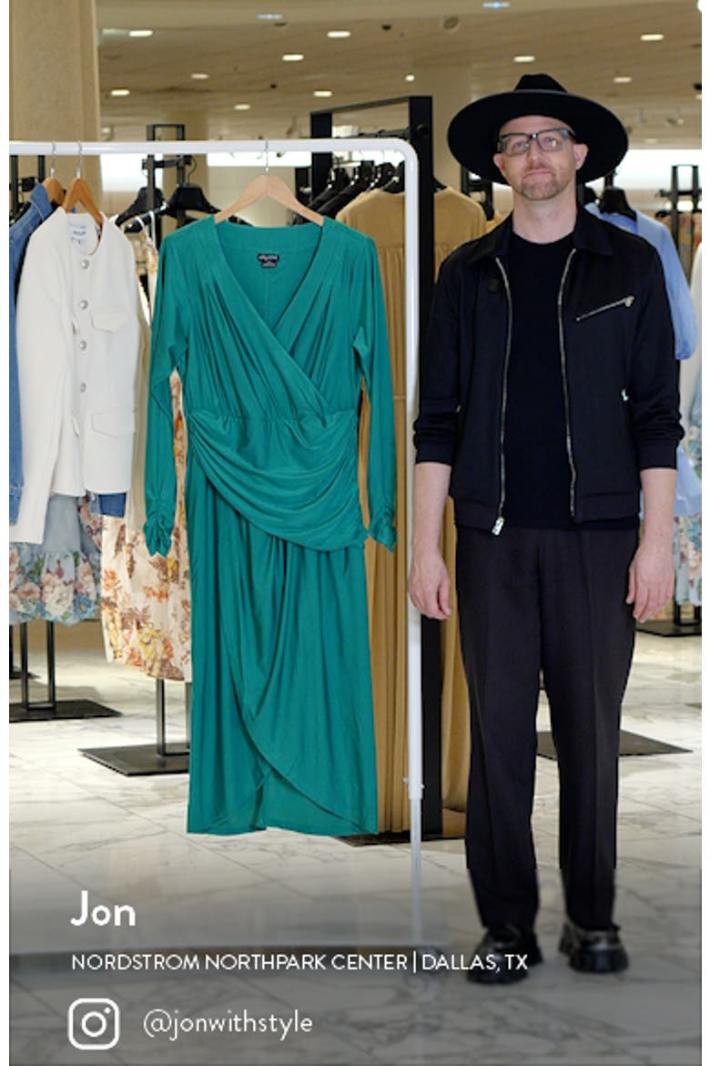 Marissa Ruched Long Sleeve Midi Dress video