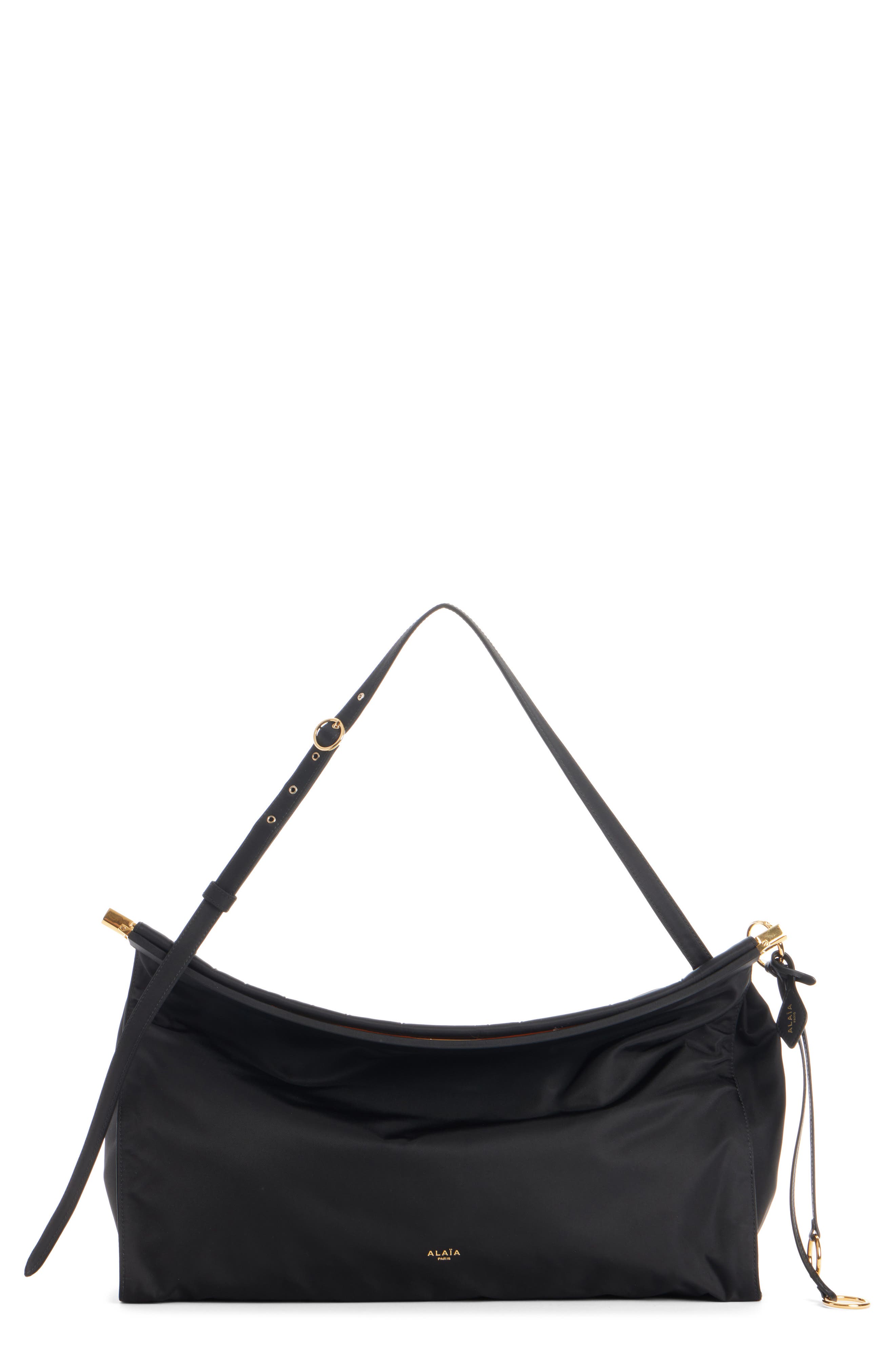 Alaïa Medium Le Click East/West Shoulder Bag, Main, color, Noir