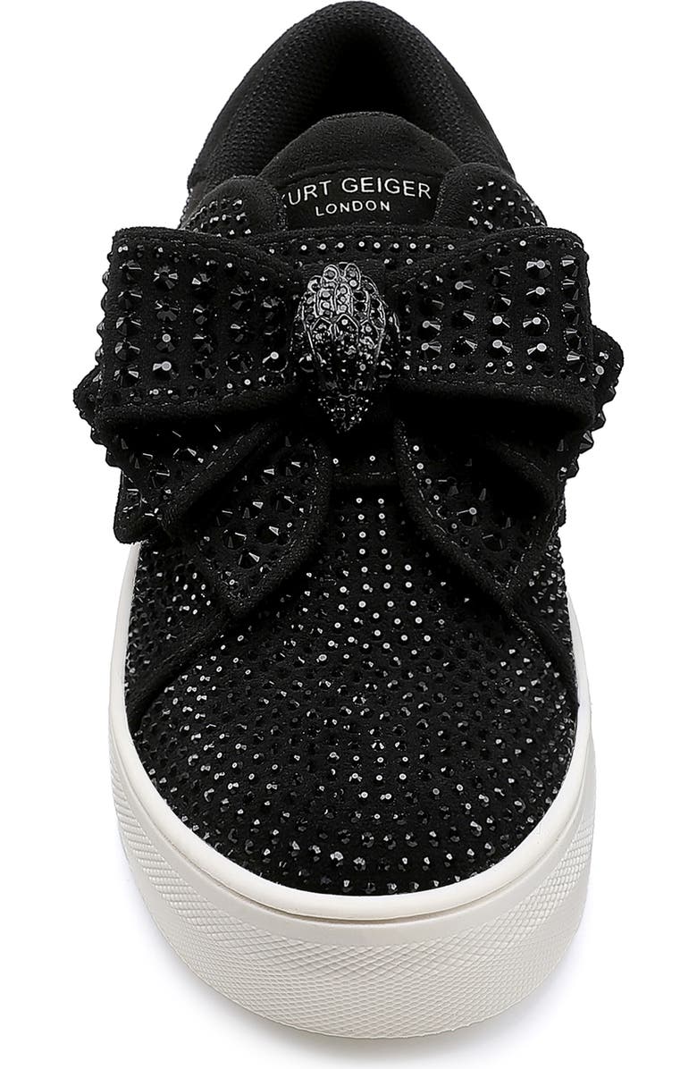 Kurt Geiger London Kids' Mini Laney Bow Sneaker, Alternate, color, Black/ White