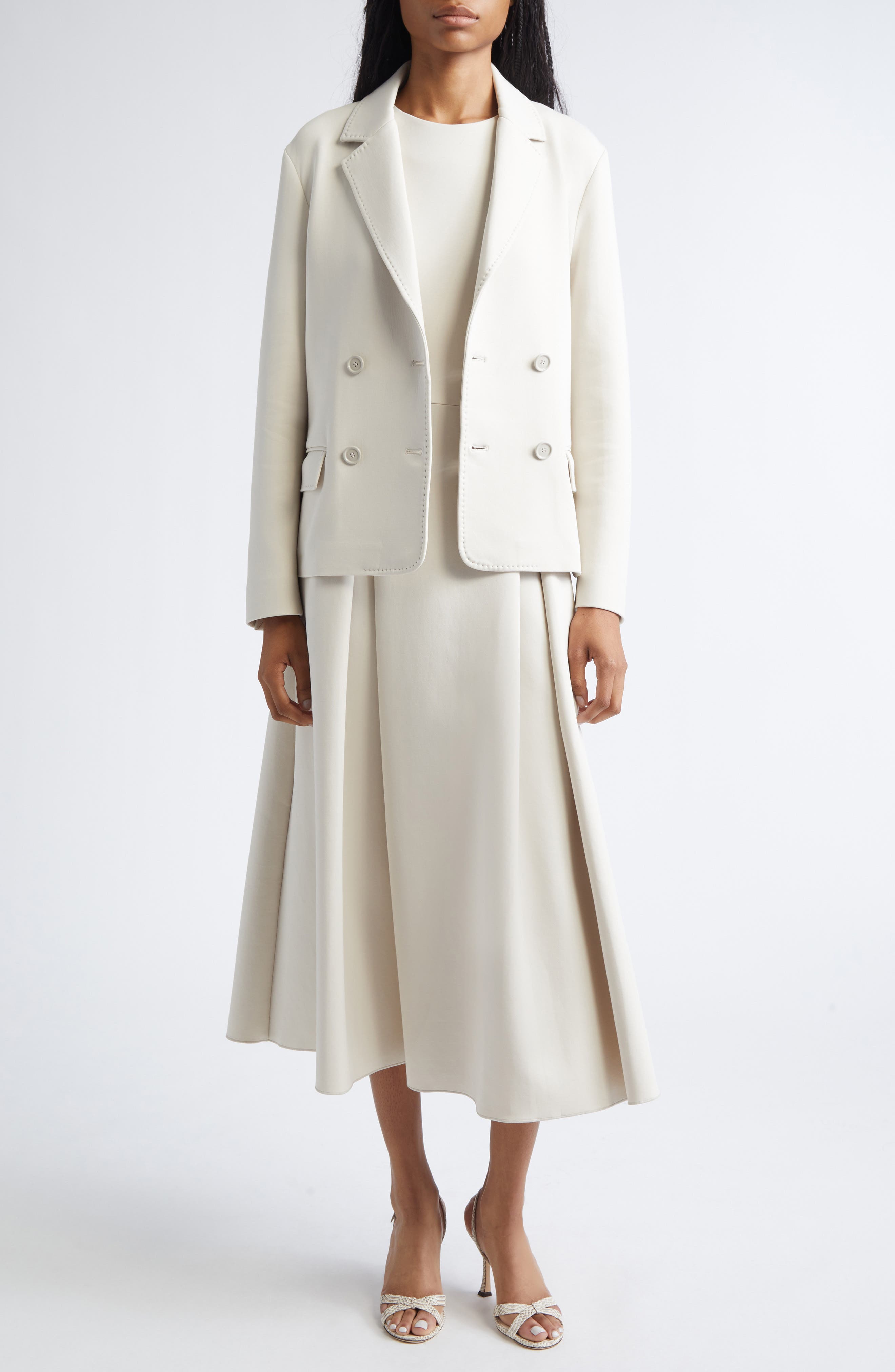 Badia Double Breasted Double Face Jersey Blazer - image 2