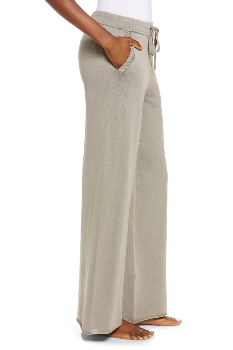 Sunbleached Wide Leg Cotton Lounge Pants, Alternate, color, BEACH ROCK