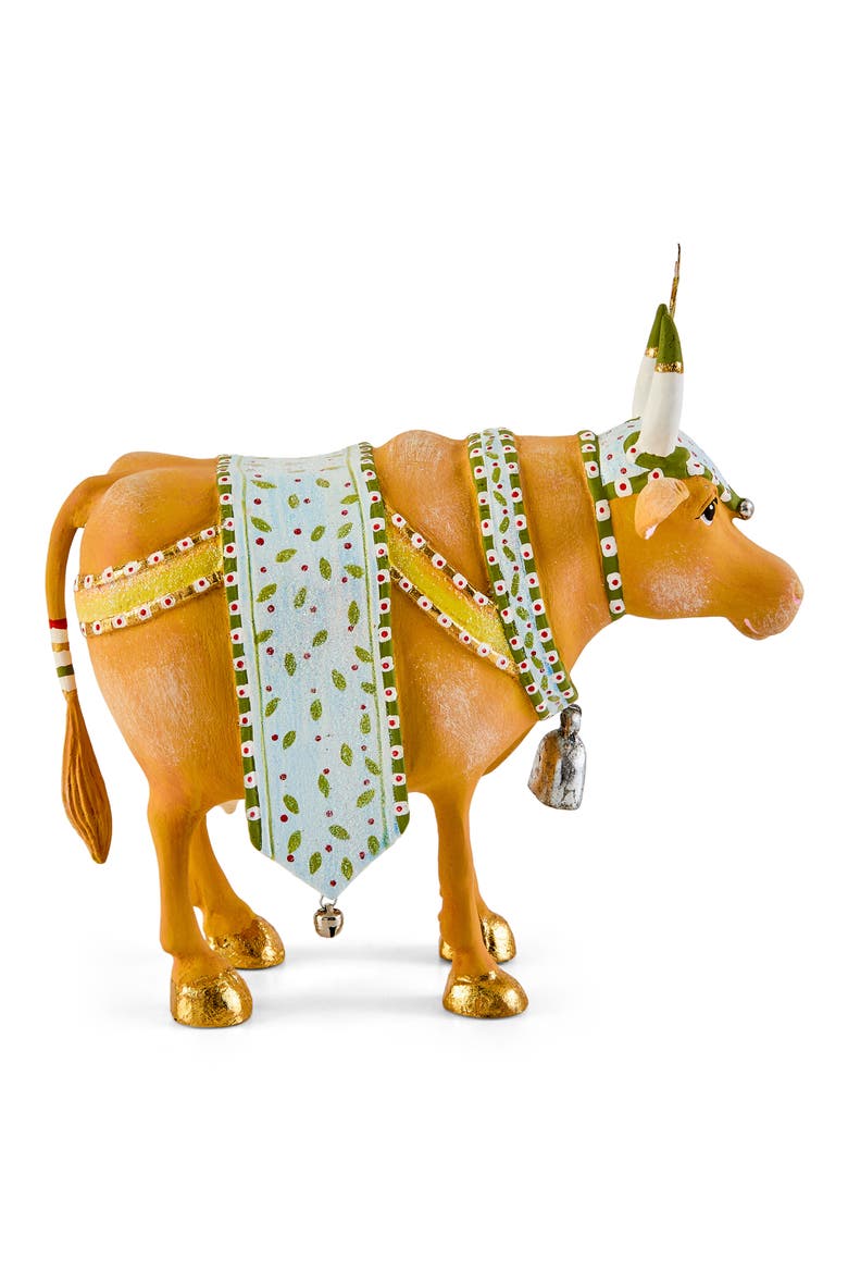 Patience Brewster Nativity Cow Figurine, Alternate, color, BLUE