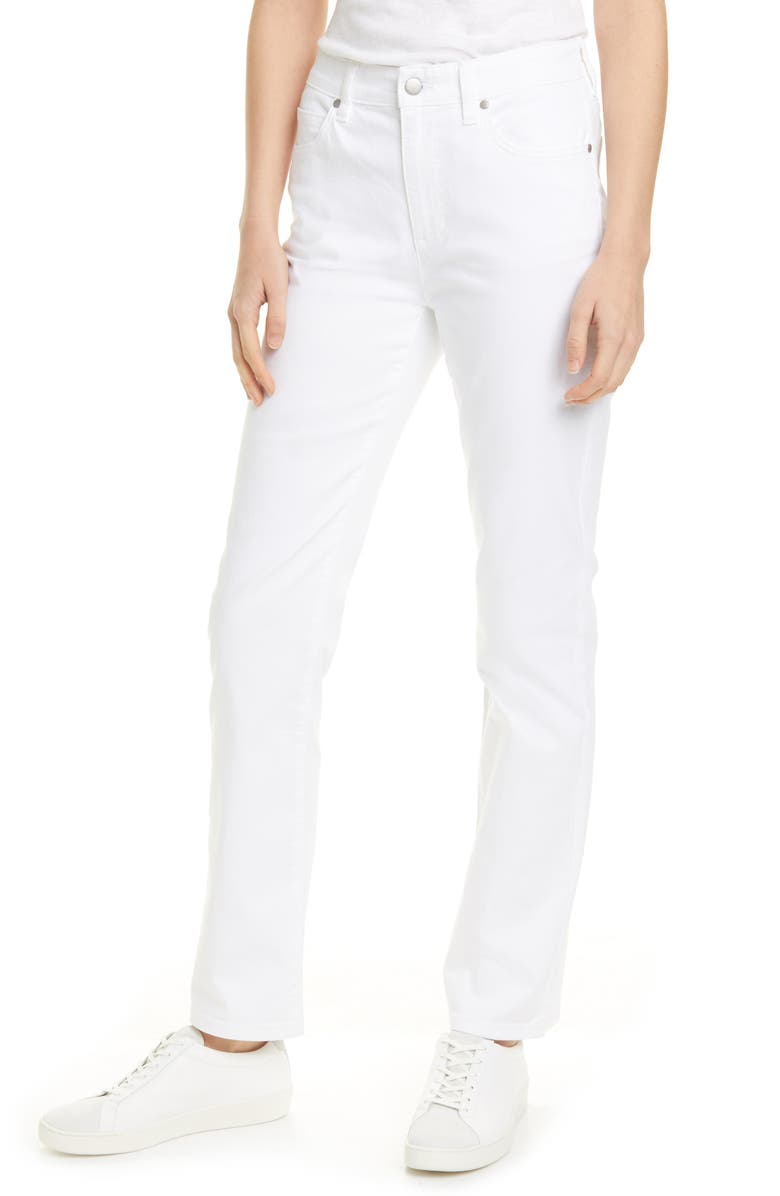 Eileen Fisher High Waist Organic Cotton Jeans, Main, color,