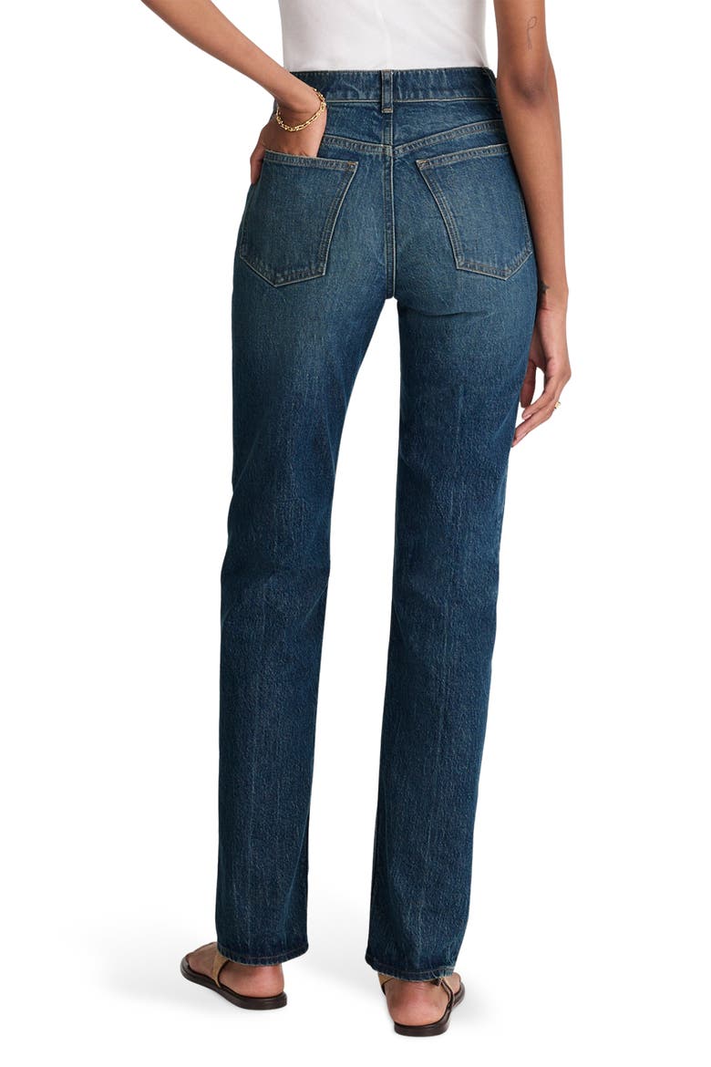 The Longline Straight Jeans, Alternate, color, GREENDALE WASH