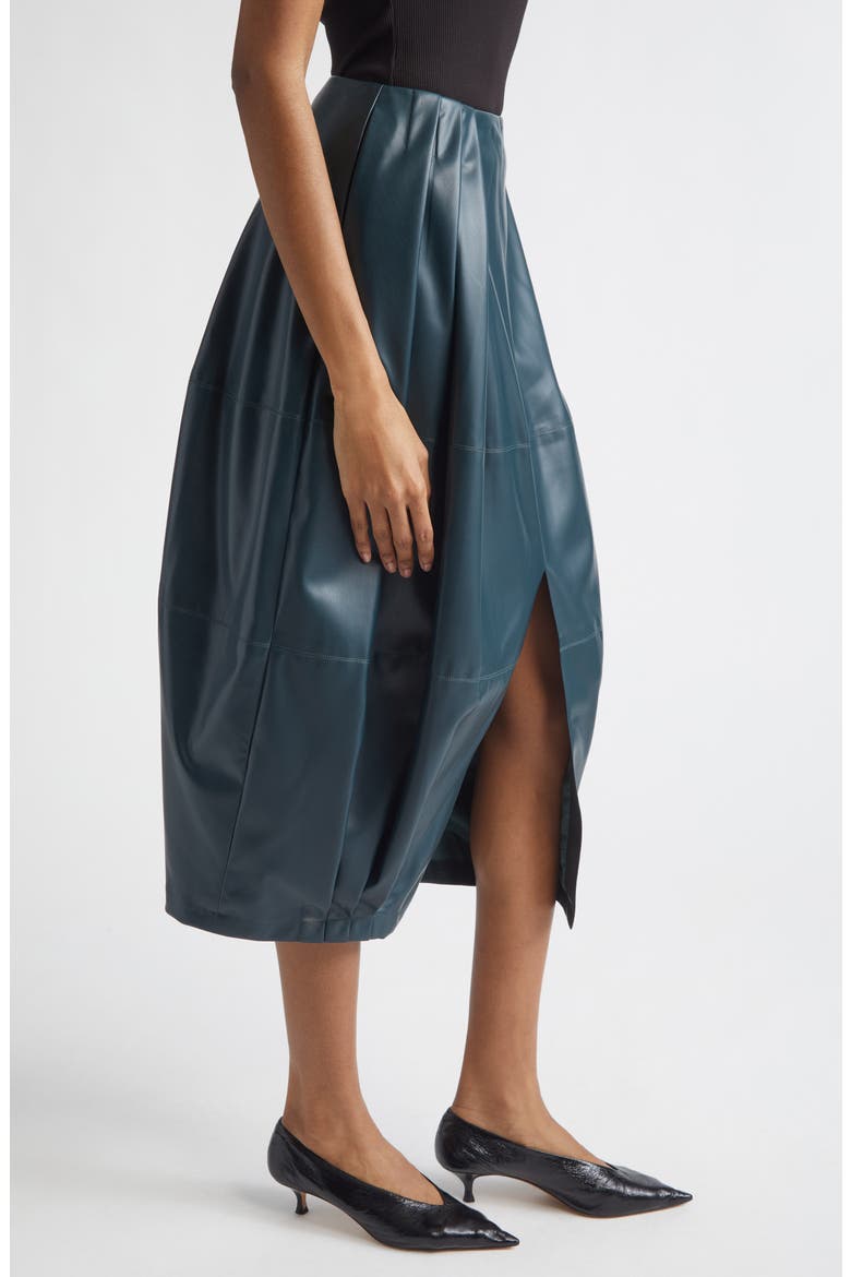Daphne Faux Leather Skirt, Alternate, color, TURQUOISE