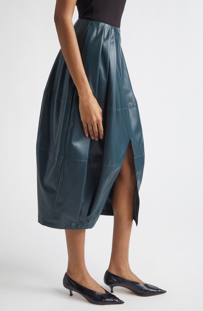 ISRAELLA KOBLA Daphne Faux Leather Skirt, Alternate, color, Turquoise