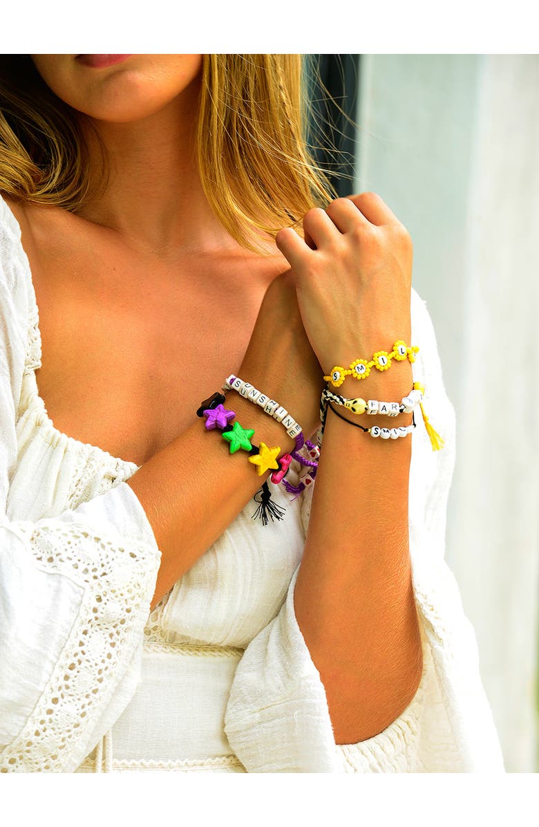 Venessa Arizaga Rainbow Stars Bracelet, Alternate, color, Black