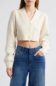 LoveShackFancy Avignon Wool & Cashmere Crop Cardigan