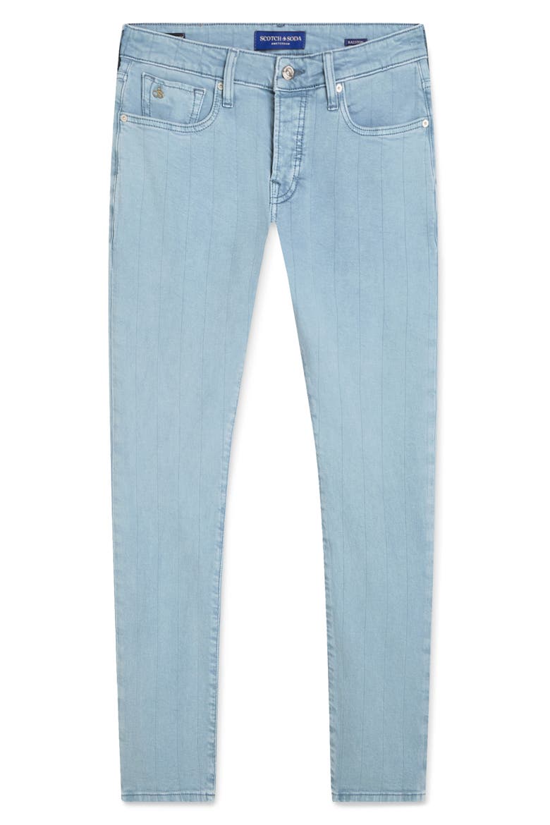 Ralston Regular Fit Slim Pinstripe Jeans, Alternate, color, FADED DENIM