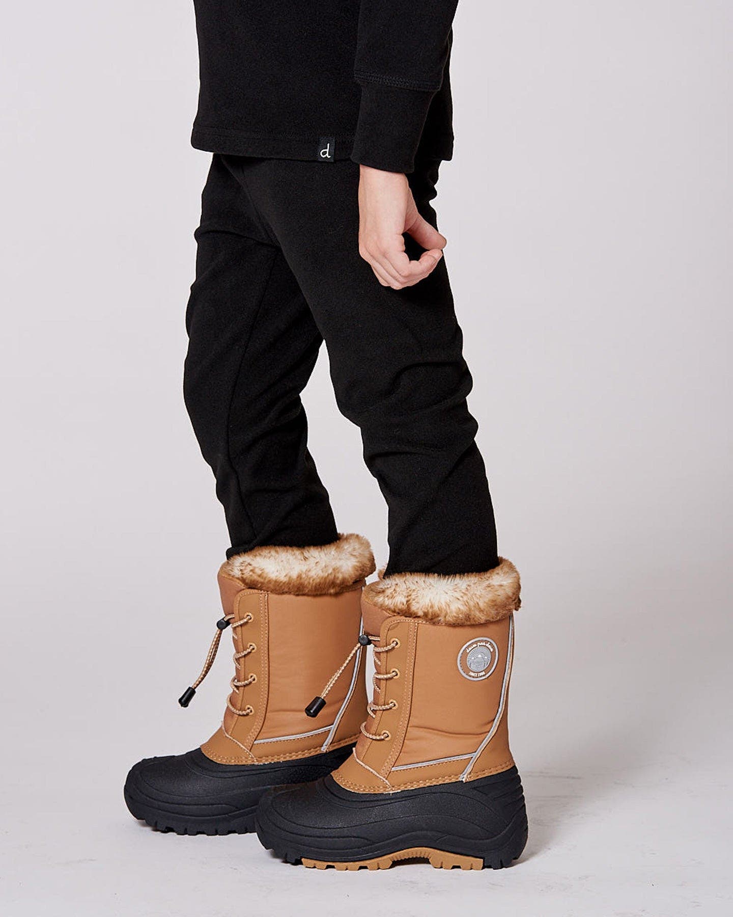 Deux par Deux Kids Gender Inclusive Winter Boots with Removable Liner, Alternate, color, Brown Sugar