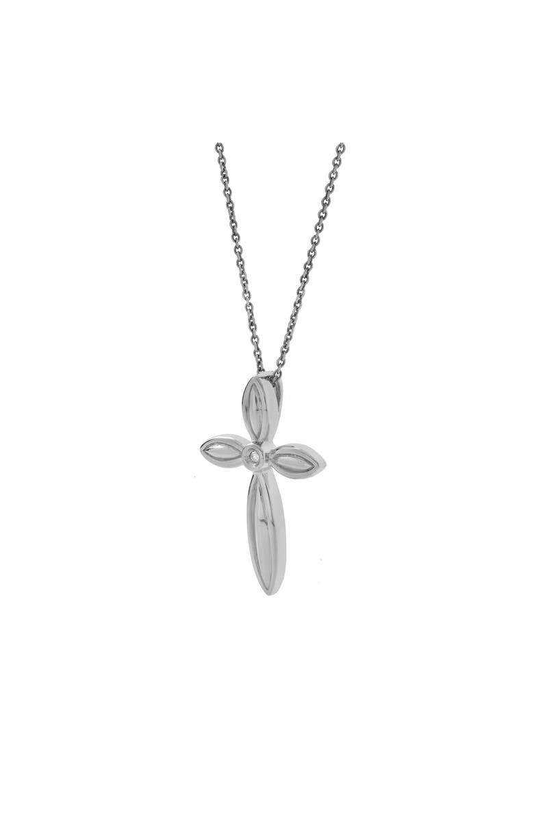 LuvMyJewelry Ariellea Sterling Silver 0.01 Ct Diamond Cross Pendant, Alternate, color, 925 Sterling Silver