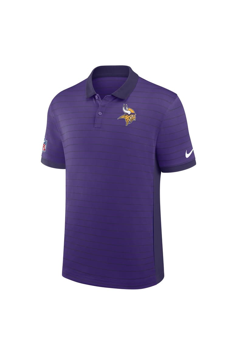 Men's Nike Purple Minnesota Vikings Sideline Victory Stripe Performance Polo, Alternate, color, Purple