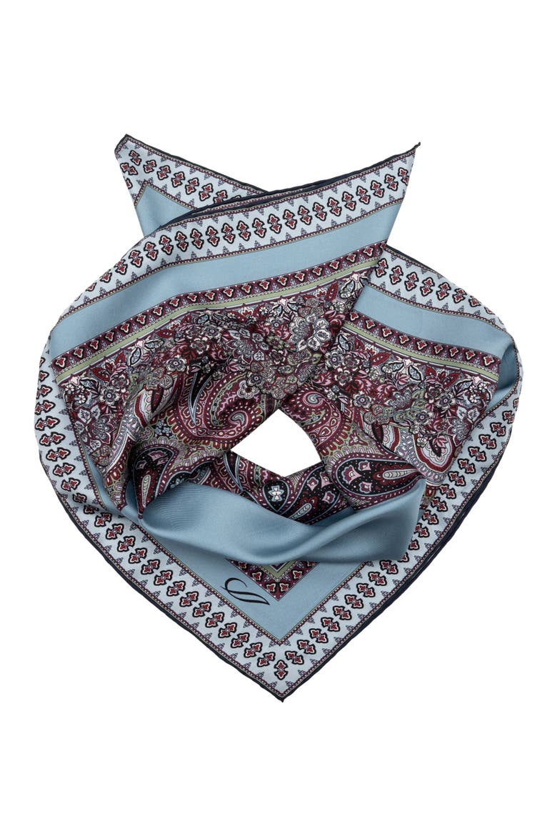Marcello - Silk Neckerchief for Men, Alternate, color, Blue
