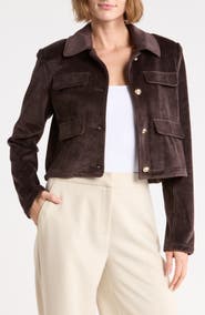 T Tahari Cropped Corduroy Jacket