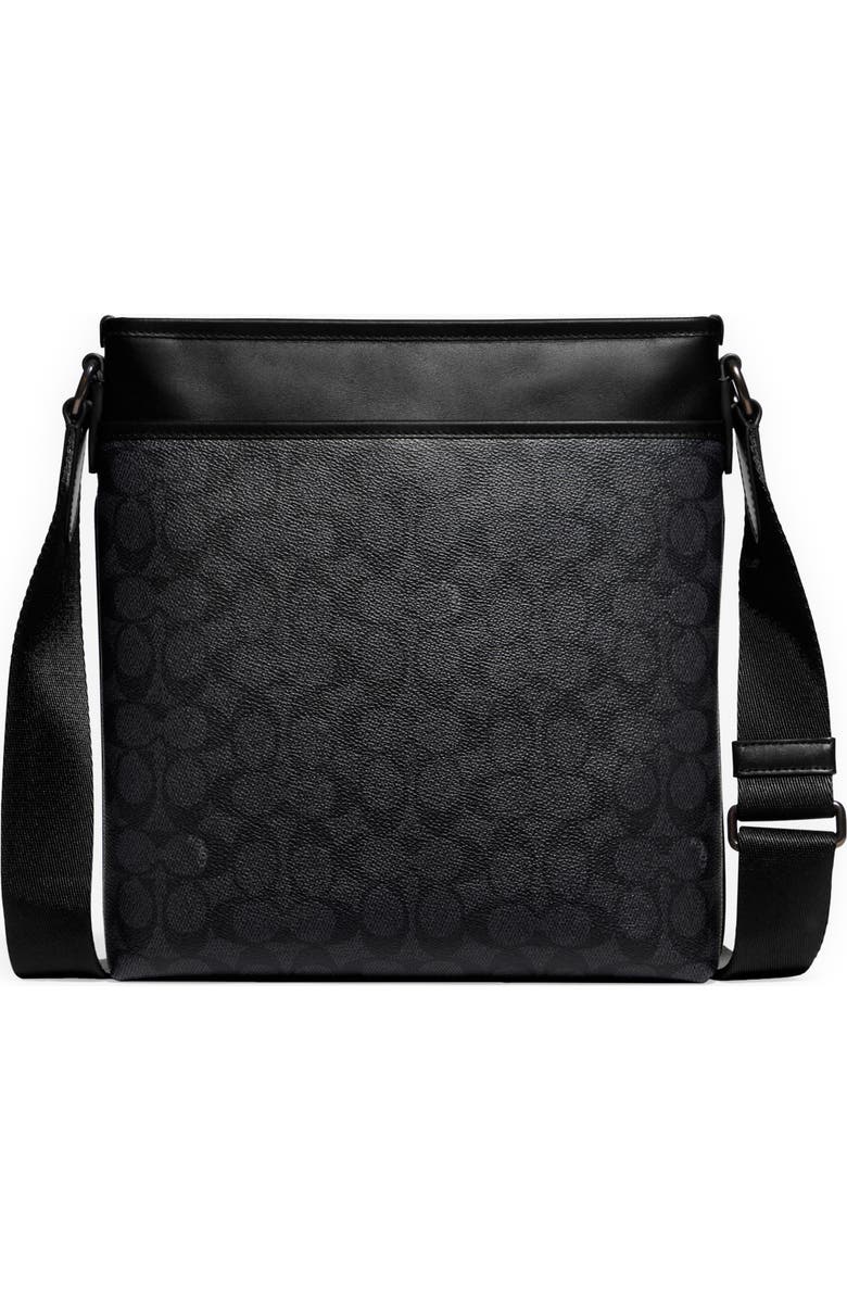 COACH Gotham Slim Signature Coated Canvas & Leather Crossbody Bag, Alternate, color,