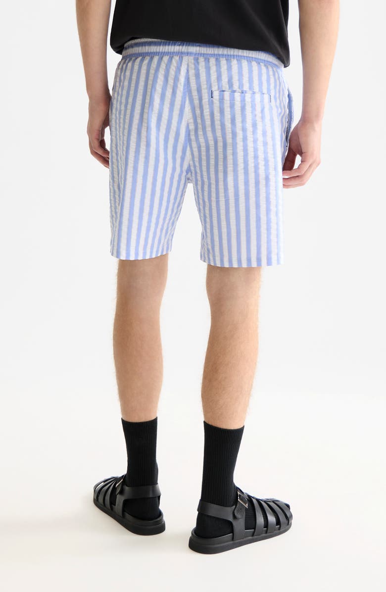 Scotch & Soda Stripe Midlength Swim Trunks, Alternate, color, 