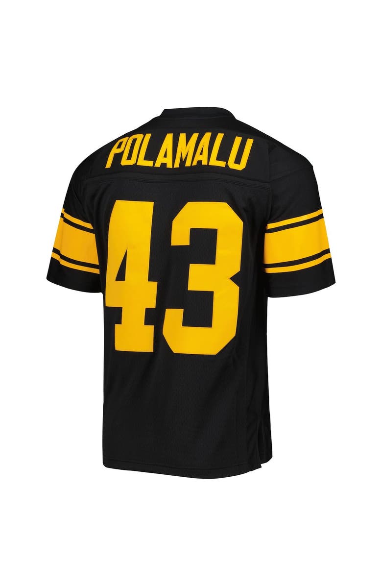 Mitchell & Ness Men's Mitchell & Ness Troy Polamalu Black Pittsburgh Steelers Alternate 2008 Legacy Replica Jersey, Alternate, color, 