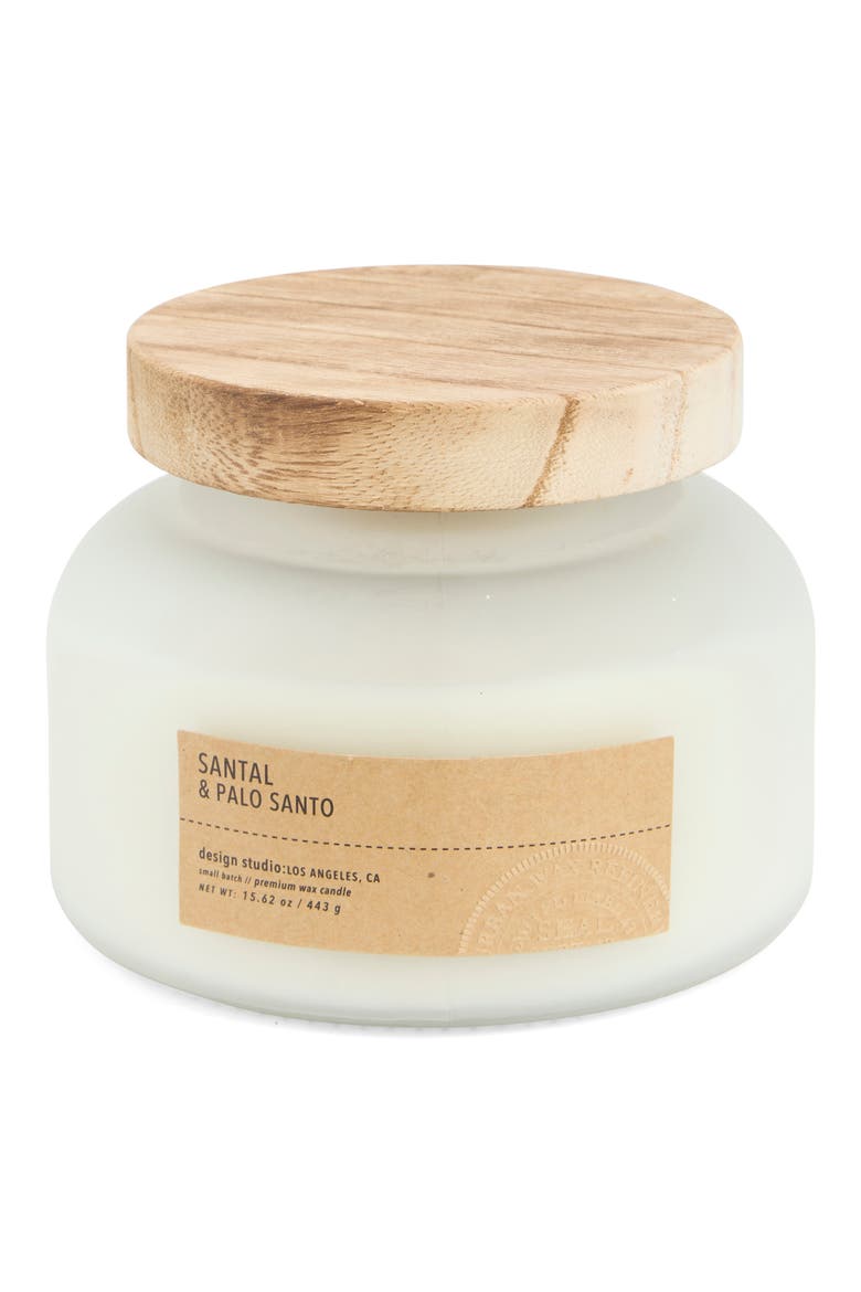 Santal & Palo Santo Fleming Jar Candle, Main, color, CLEAR FROST