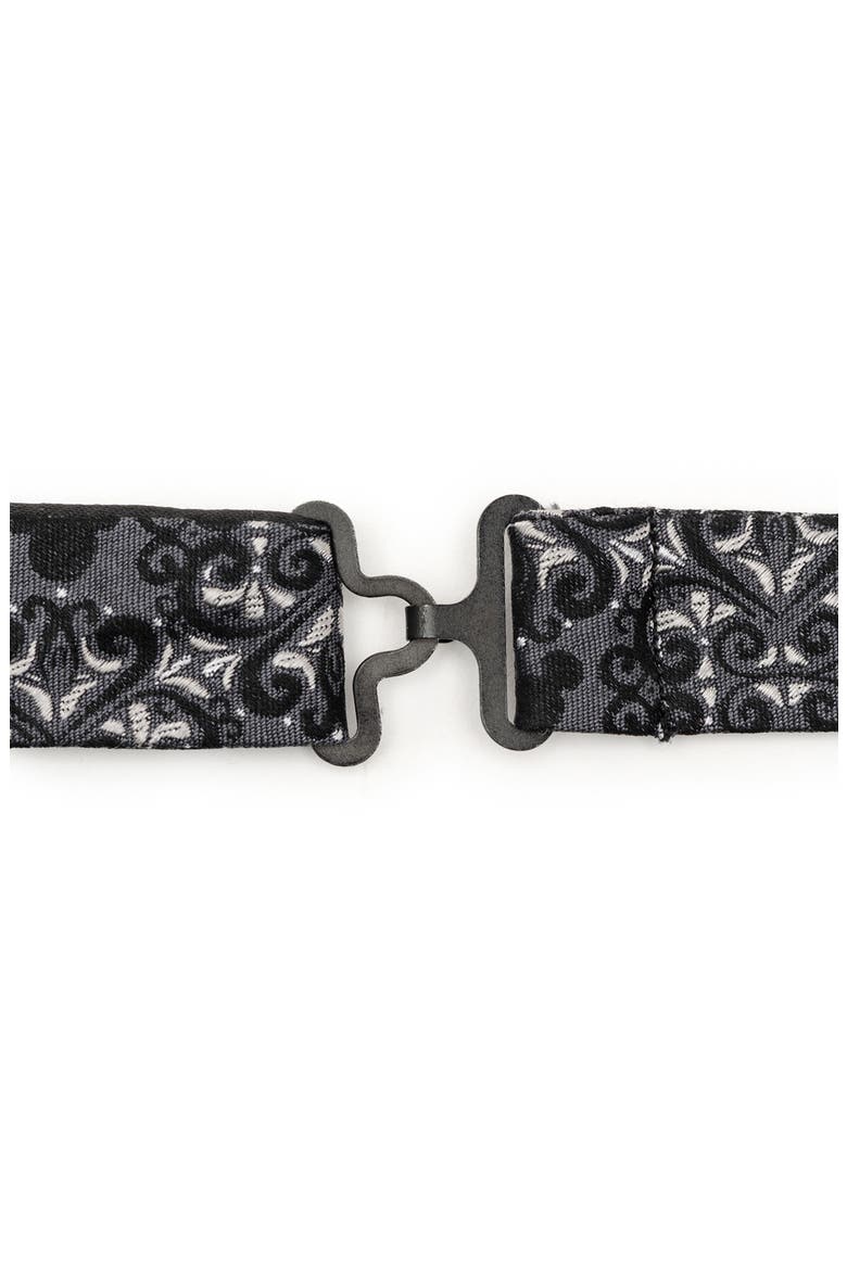 x Disney Mickey Mouse Damask Tile Silk Bow Tie, Alternate, color, GRAY