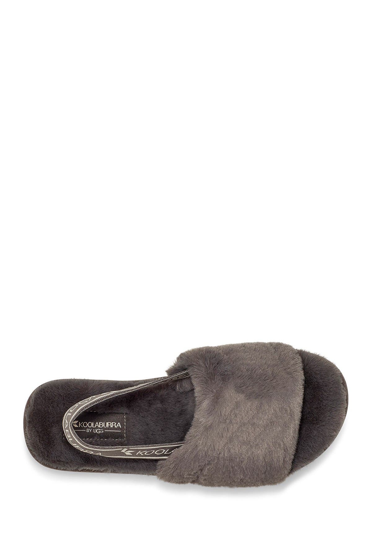 KOOLABURRA BY UGG Fuzzin Faux Fur II Slide Slipper, Alternate, color, STONE GREY