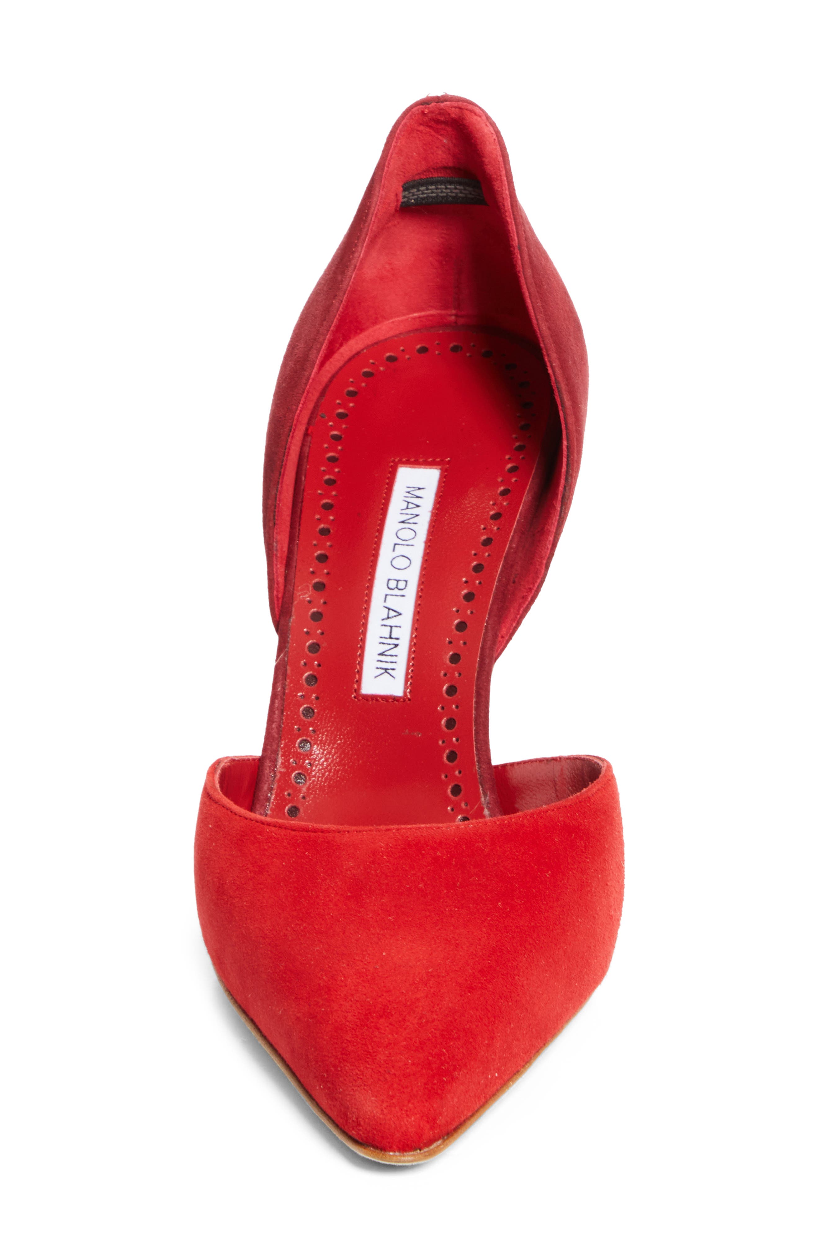 Manolo Blahnik Taylerbinu d'Orsay Pump, Alternate, color, Red 6208/Red 6039