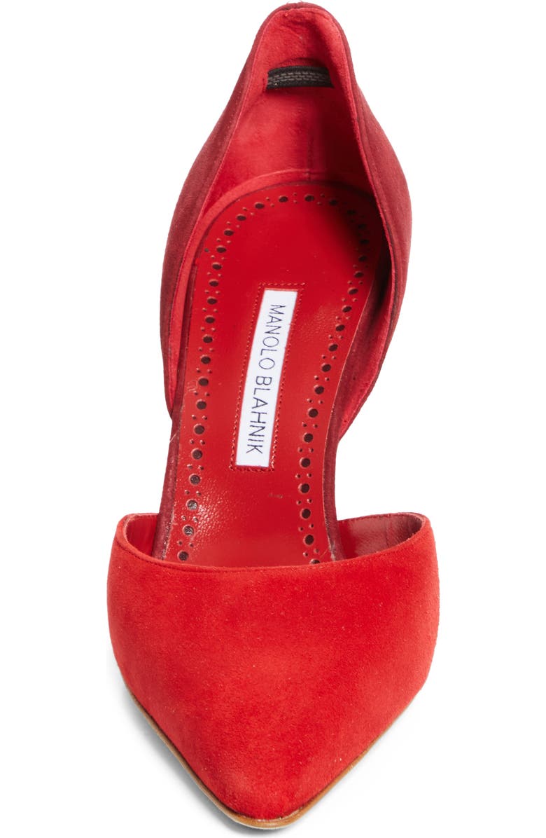 Manolo Blahnik Taylerbinu d'Orsay Pump, Alternate, color, Red 6208/Red 6039