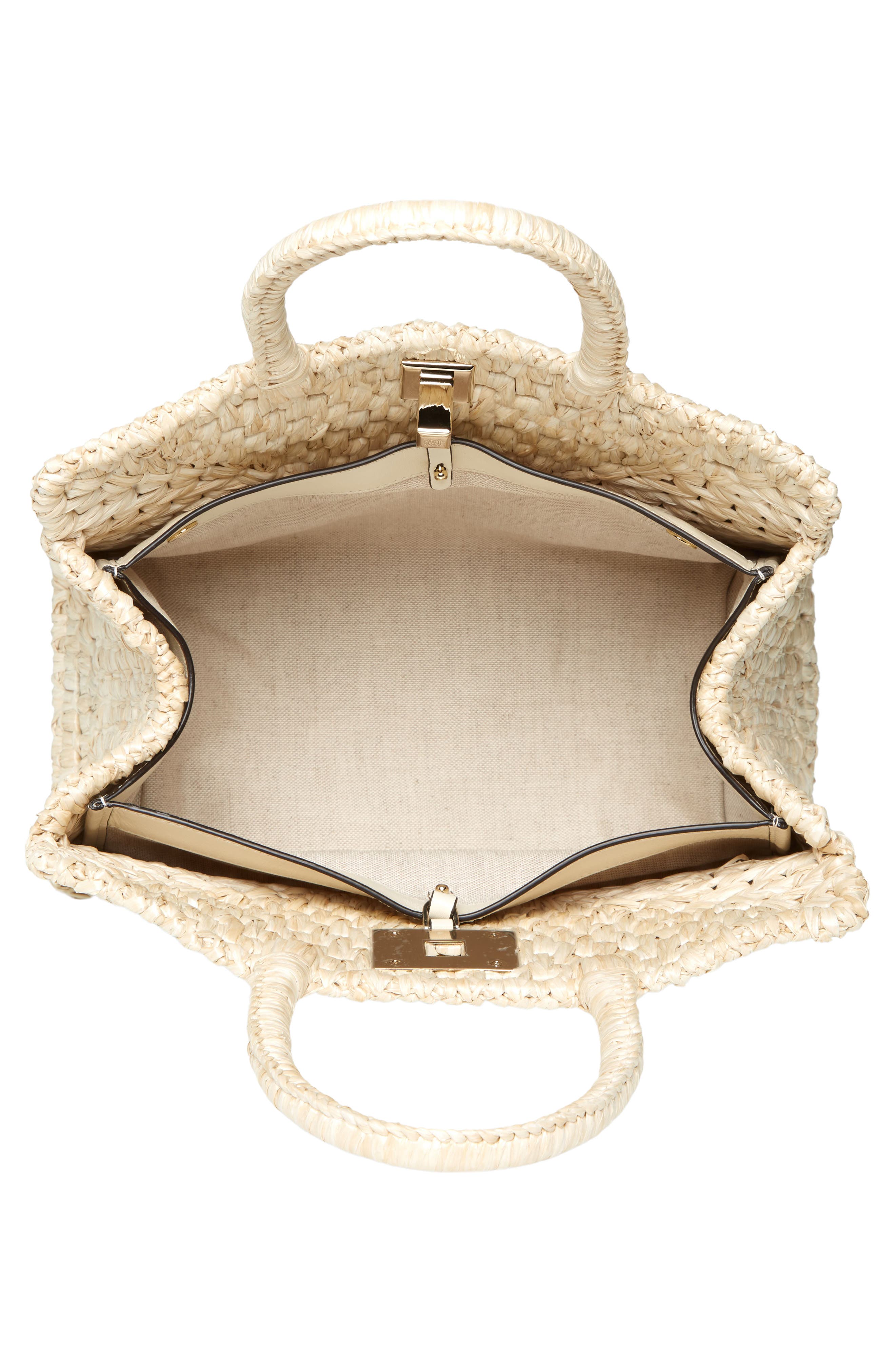 FERRAGAMO Large Raffia Tote, Alternate, color, 