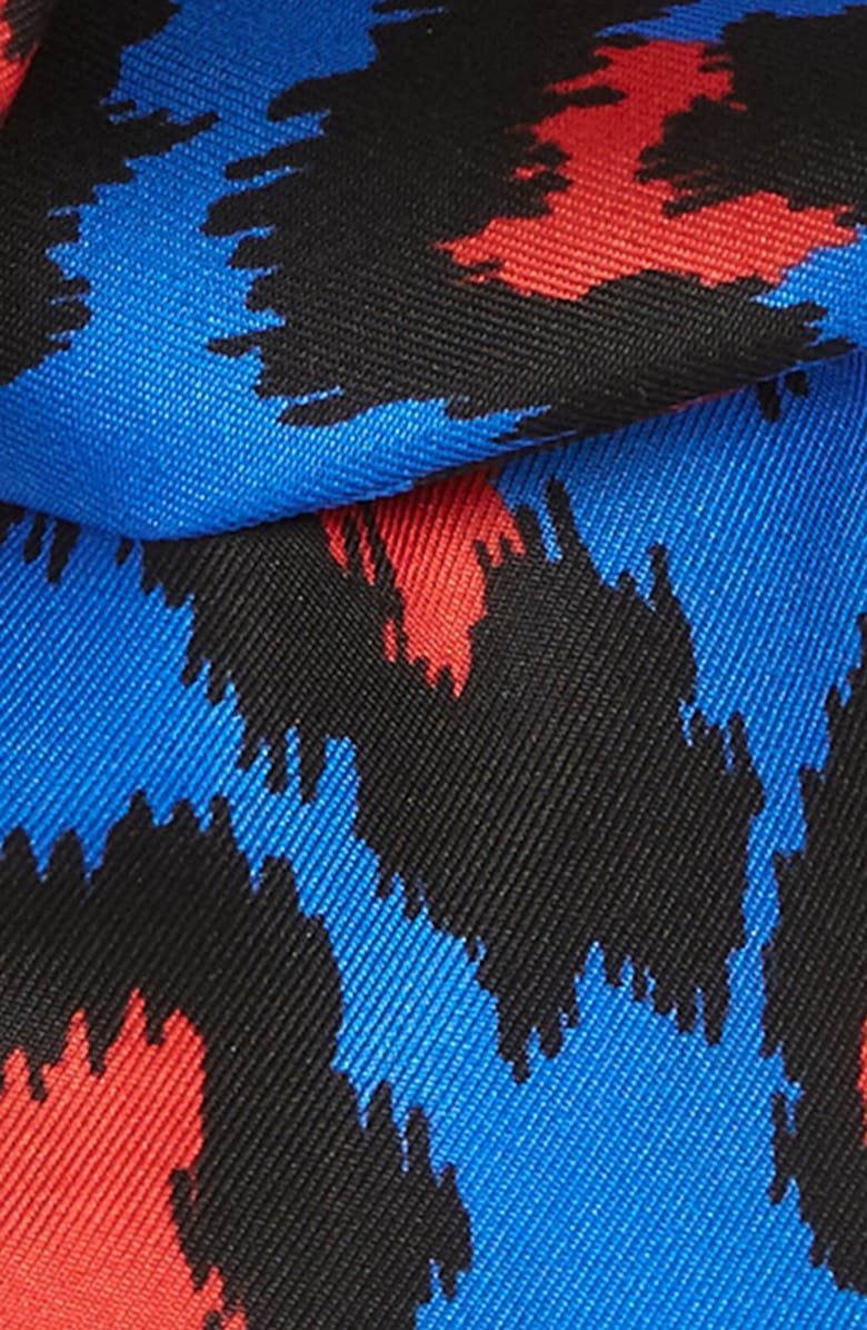 Gucci Leopard Print Silk Neck Scarf, Alternate, color, 