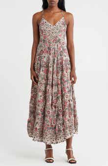 La Fiorentina Irene Paisley Floral Tiered Maxi Dress