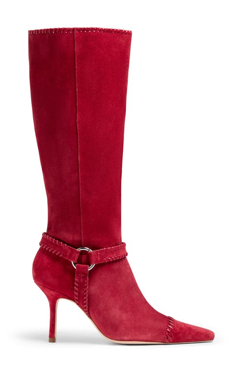 Cinq À Sept Whipstitch Knee High Boot In Pink