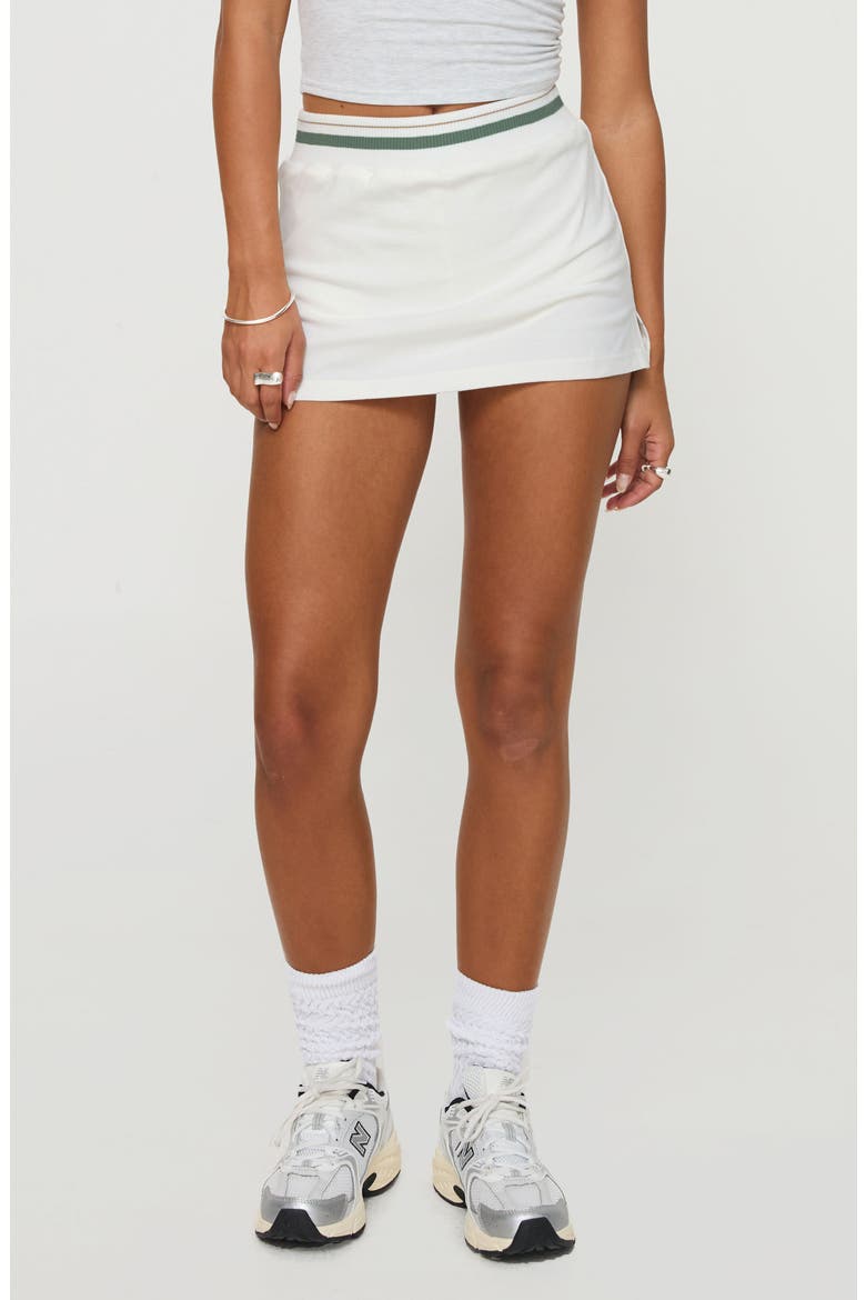 Emberia Recycled Cotton Miniskort, Main, color, WHITE