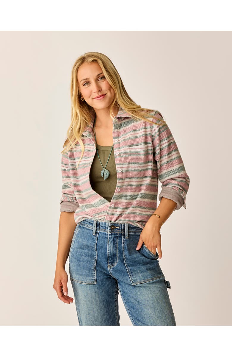 Carve Designs Fairbanks Supersoft Shirt, Alternate, color, Bistro Block Stripe