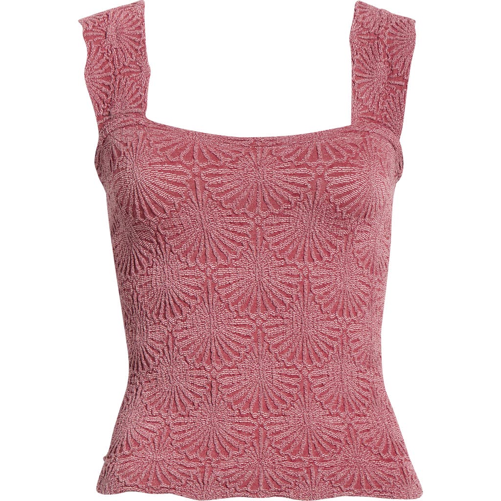 Free People Love Letter Floral Knit Camisole In Pink