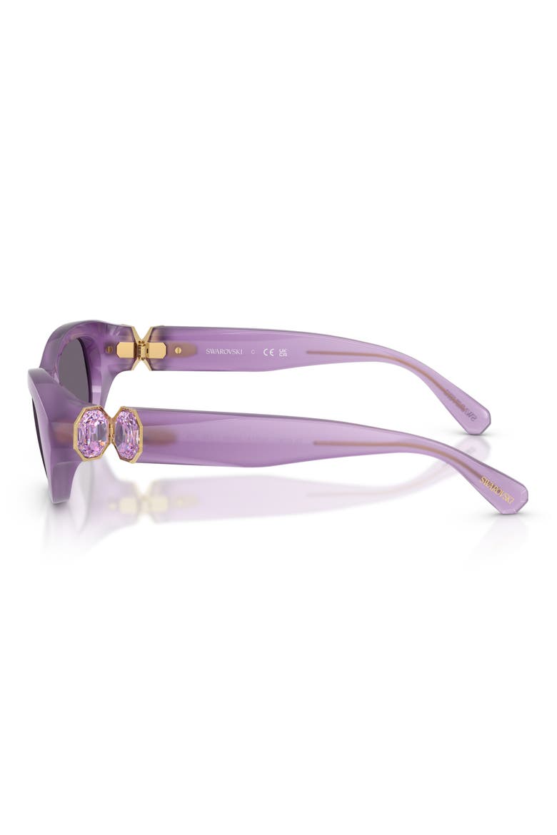 50mm Small Pillow Sunglasses, Alternate, color, MILKY LILAC / VIOLET