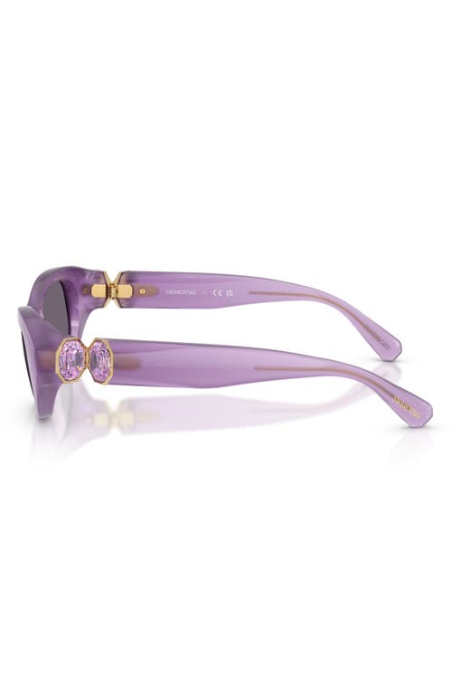 Swarovski Sk6036u Rectangle Plastic Sunglasses In Purple