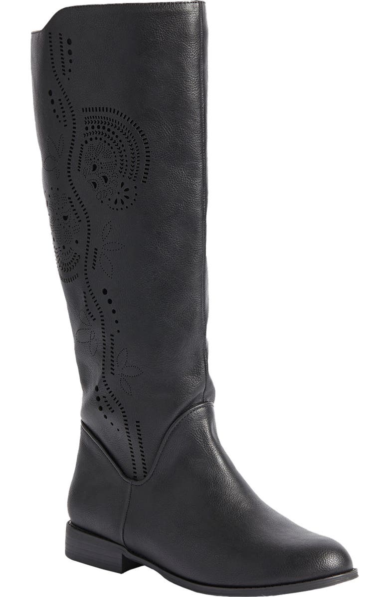 Comfortview The Lili Tall Wide Calf Boot, Main, color, Black