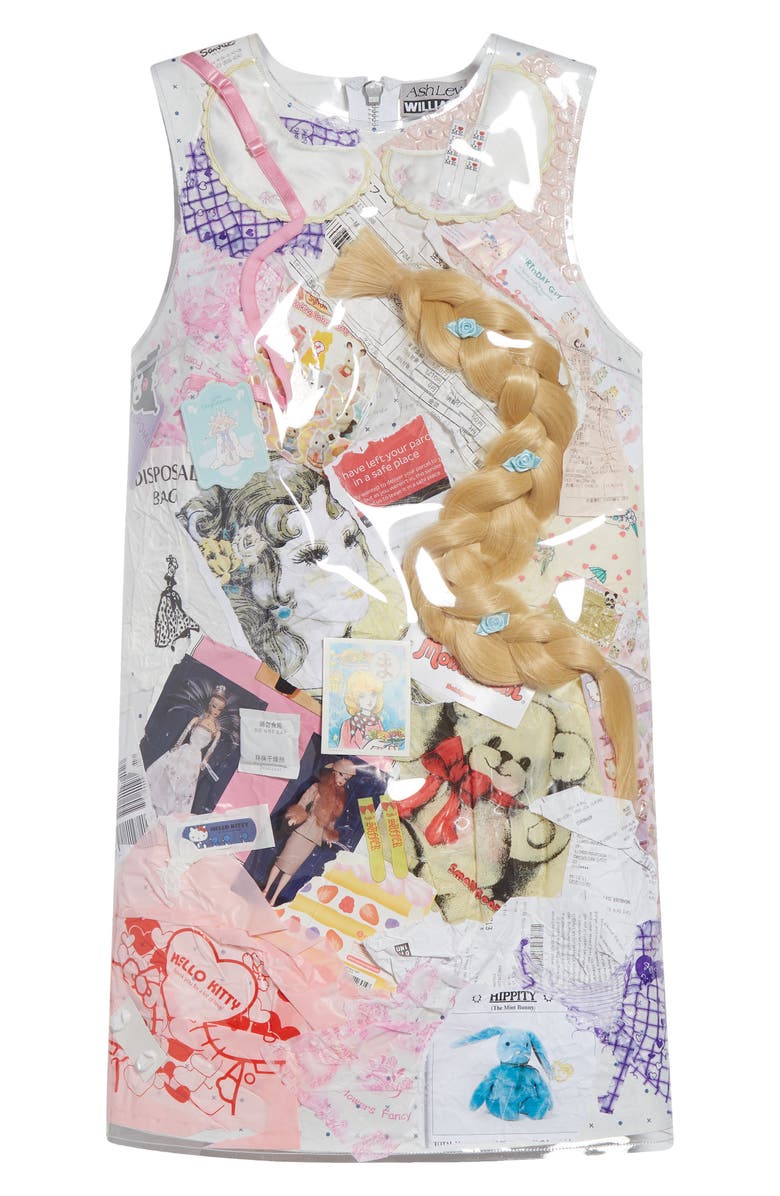 Ashley Williams Trash Transparent Shift Minidress, Alternate, color, 