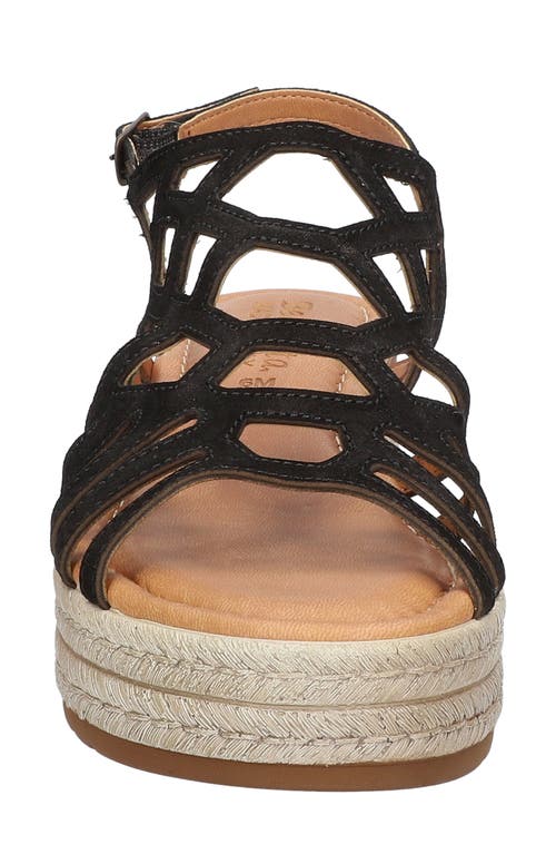 Bella Vita Gladiator Espadrille Sandal In Black