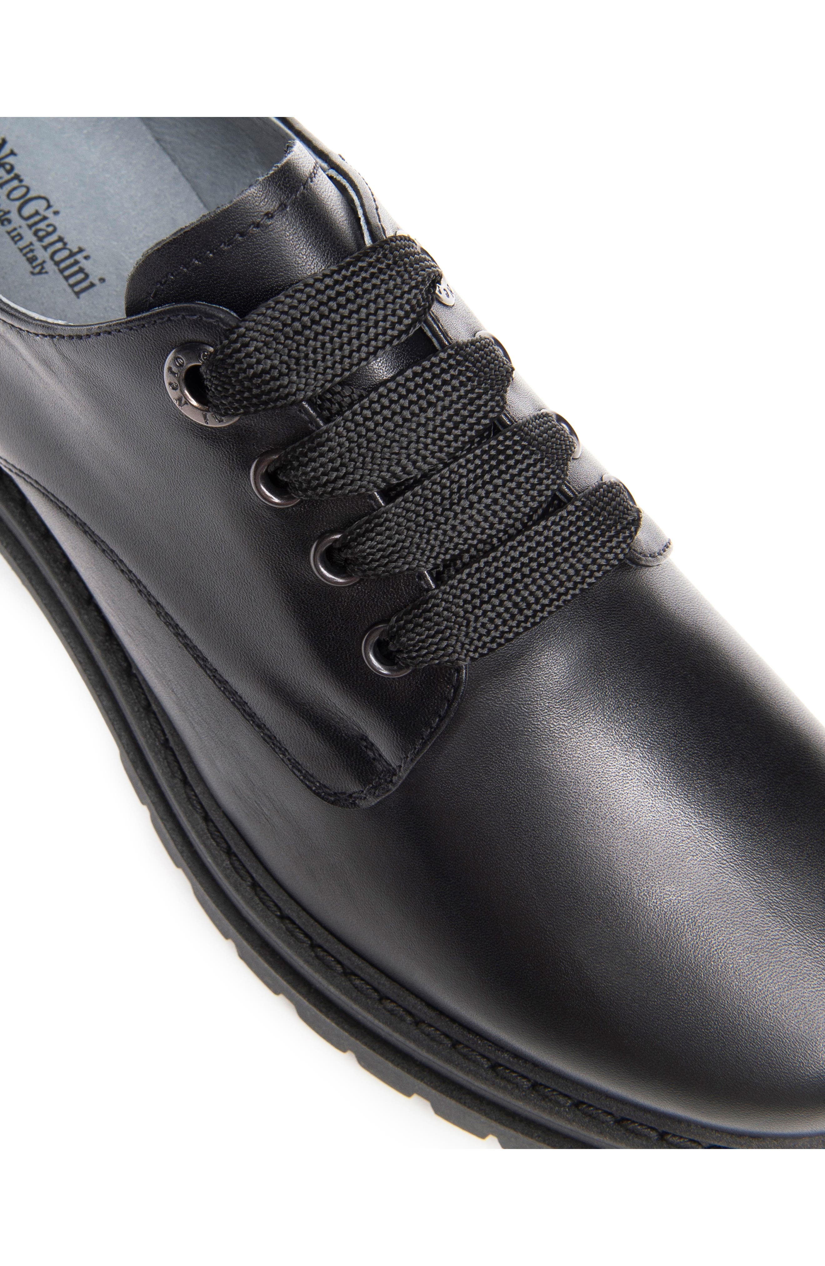 NeroGiardini Lug Sole Derby, Alternate, color, Black