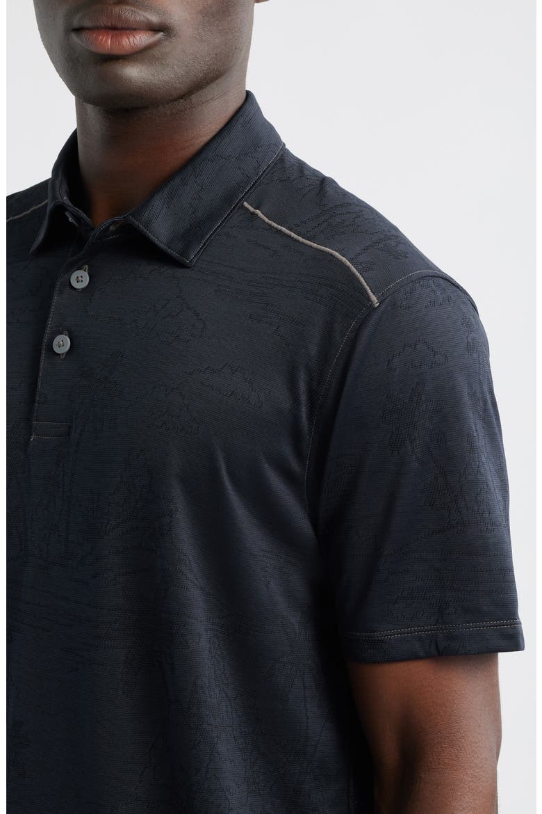 Palm Coast Isles IslandZone® Jacquard Performance Polo, Alternate, color, BLACK