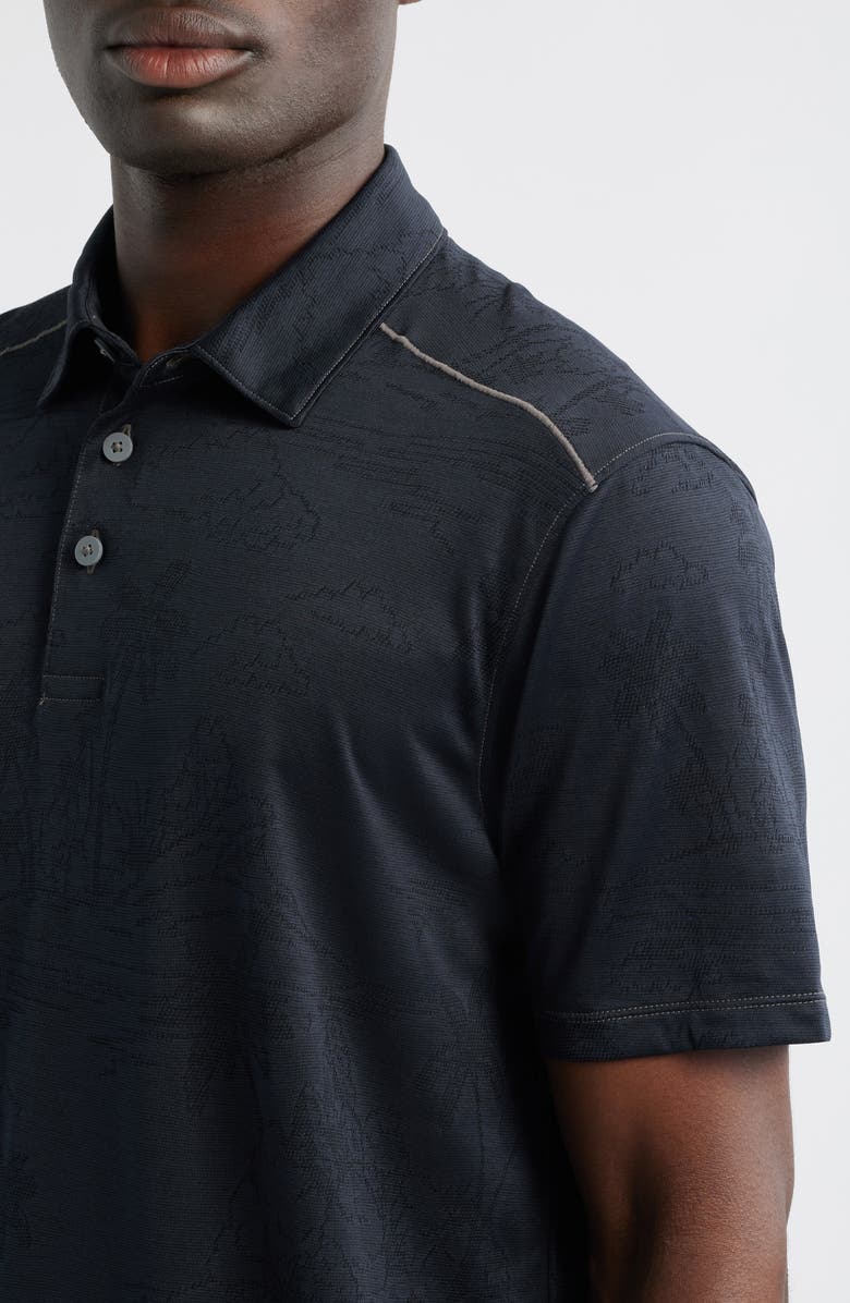 Tommy Bahama Palm Coast Isles IslandZone<sup>®</sup> Jacquard Performance Polo, Alternate, color, Black