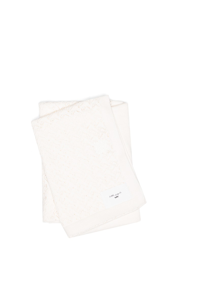 Lace Knit Blanket, Alternate, color, White